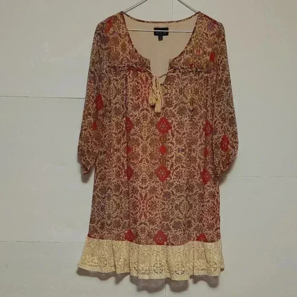 AUW Long Sleeve dress Multicolored size Small - Picture 1 of 8
